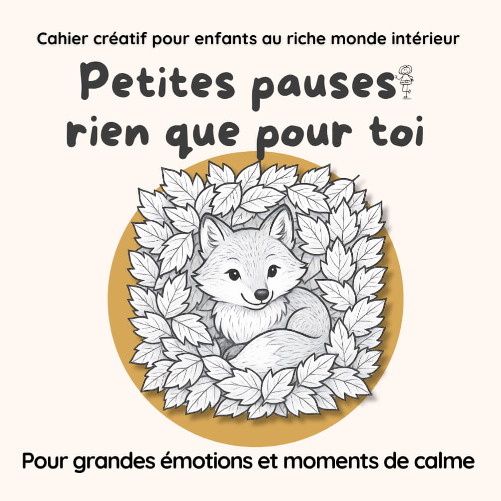 Kleine Mutpausen Band 2 Cover eines Buches u0022Kleine Mutpausenu0022 mit einem gezeichneten Fuchs, cremefarben, dezent