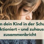 Mädchen, das ernst und traurig nach unten schaut