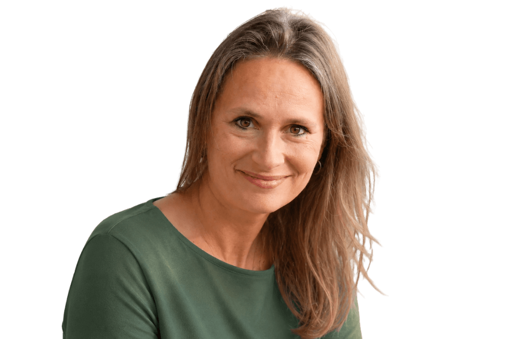 Portraitfoto einer Frau mit langen Haaren